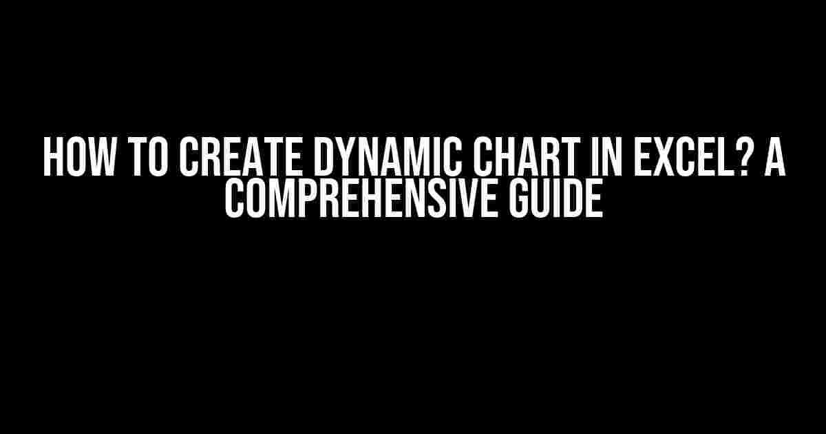 How to Create Dynamic Chart in Excel? A Comprehensive Guide