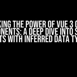 Unlocking the Power of Vue 3 Generic Components: A Deep Dive into Scoped Slots with Inferred Data Types